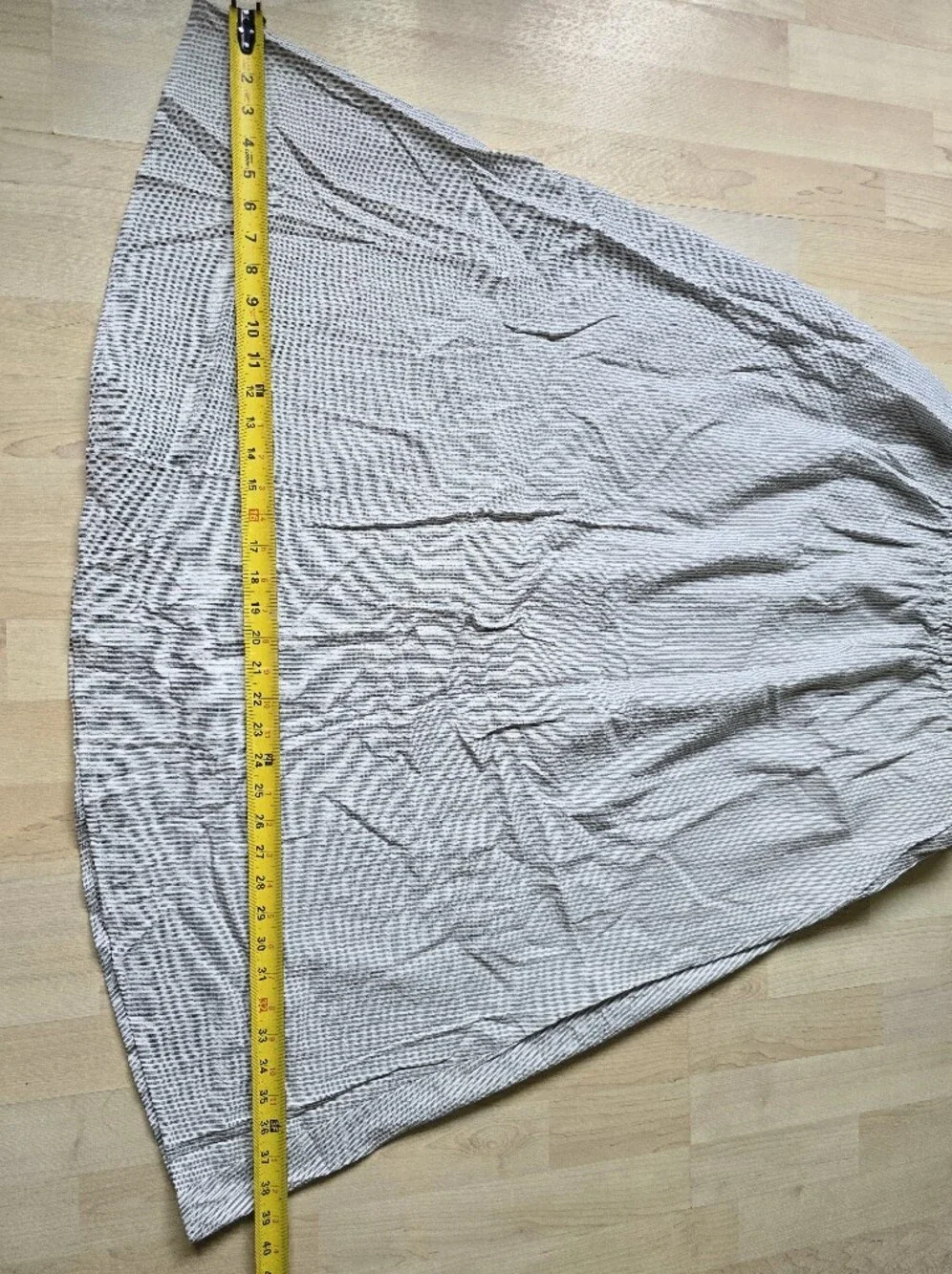 Eileen Fishwer 100% Organic Cotton Puckered Stripe Skirt Size Large